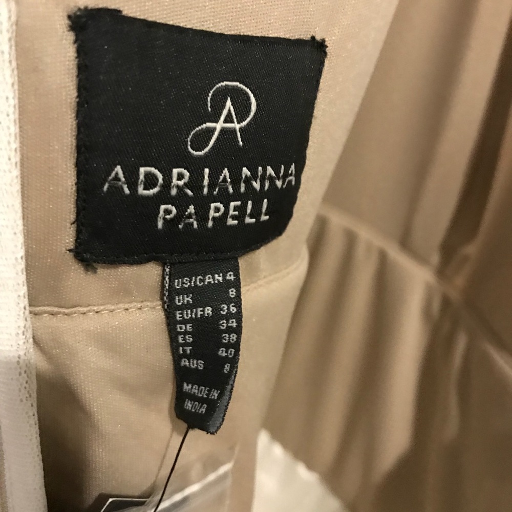 Adrianna Papell Naya dress gown Ivory silver tulle - Picture 7 of 8